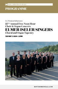 Cover of the EIS concert program for May 7, 2024 at Roy Thomson Hall